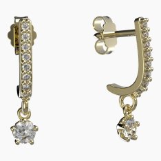 BG zlaté náušnice 873 Žluté zlato - 585 Diamant