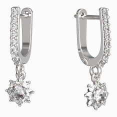 BG zlaté náušnice 886 Bílé zlato - 585 Diamant
