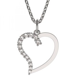 BeKid dětský přívěšek srdíčko 1253 Bílé zlato - 585 Diamant