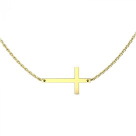 BeKid dětský přívěšek křížek 1164 s řetízkem Žluté zlato - 585