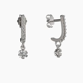 BeKid dětské náušnice 869 Bílé zlato - 585 Diamant