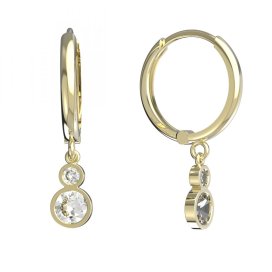 BeKid dětské náušnice 864 Žluté zlato - 585 Diamant