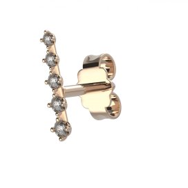 BG zlaté náušnice 1403 Růžové zlato 585 (30-90dní)