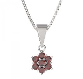 BG přívěšek 002 Stříbro 925 - rhodium Granát