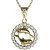 Zlatý přívěsek znamení Ryby s diamantem, žluté zlato 585 – 044 (ZD34044C1)