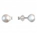 BeKid dětské náušnice 1291 s perlou - Zapínání: Šroubek, Kov: Bílé zlato 585, Perla: Černá