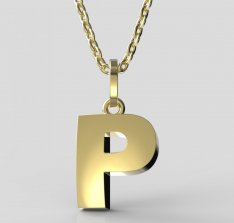 BeKid, Gold kids pendant - letter P