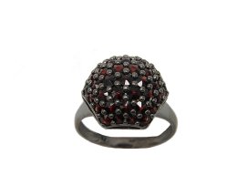 Zlatý prsten s přírodním granátem, žluté zlato 585 – 814 (UG32814T)