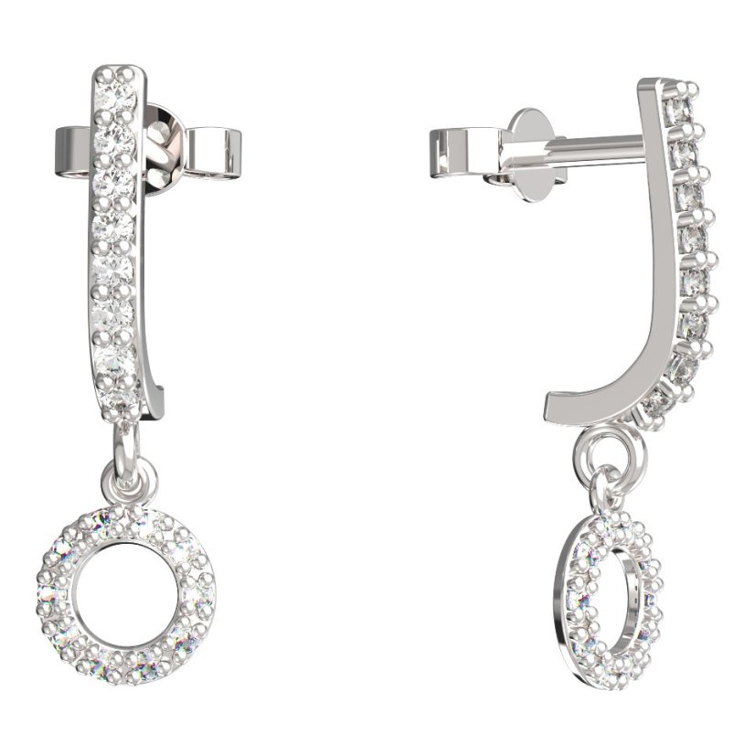 BeKid dětské náušnice 836 Bílé zlato - 585 Diamant