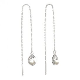 BeKid dětské náušnice 1242 s bílou perlou Bílé zlato - 585 Diamant