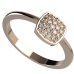 BG zlatý diamantový prstýnek 1581 - Kov: Bílé zlato - 585, Kámen: Diamant lab-grown