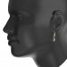 BG garnet earring 253-27 - Metal: Silver - gold plated 925, Stone: Moldavit and garnet