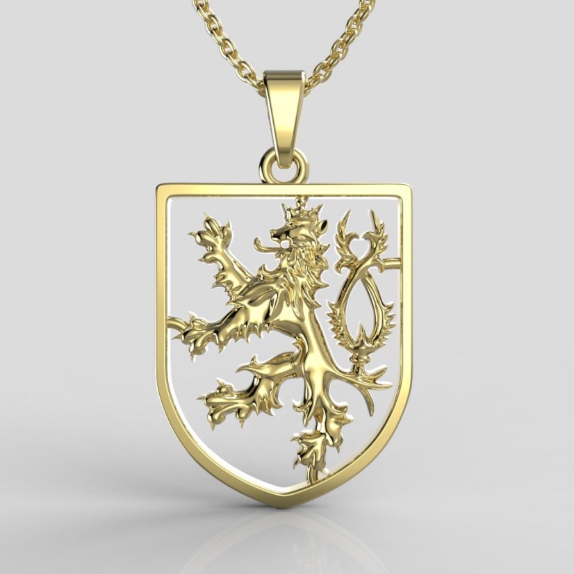 BG přívěšek-Český lev 1196 Žluté zlato - 585
