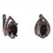 BG náušnice s centrálním oválným kamenem 480-90 - Kov: Stříbro 925 - rhodium, Kámen: Granát