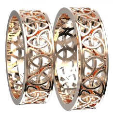 BG zlatý snubní prsten SN03/m Pánský Růžové zlato 585 (30-90dní)