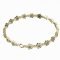 BG bracelet 520 - Metal: White gold 585, Stone: Moldavit and garnet