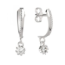 BG zlaté náušnice 554 Bílé zlato - 585 Diamant