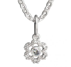 BeKid dětský přívěšek šestilístek 854 Bílé zlato - 585 Diamant