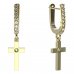 BeKid, Gold kids earrings -1104 - Switching on: English, Metal: Yellow gold 585, Stone: Green cubic zircon