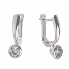 BG zlaté náušnice 555 Bílé zlato - 585 Diamant