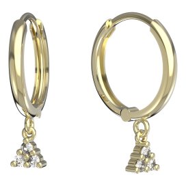 BeKid dětské náušnice 773 Žluté zlato - 585 Diamant