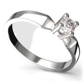 BG zlatý prstýnek 768 Bílé zlato - 585 Diamant