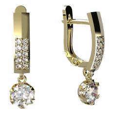 BG zlaté náušnice 872 Žluté zlato - 585 Diamant