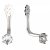 BeKid zlatý kompoment dětské náušnice 3MM - 3 Bílé zlato - 585 Diamant