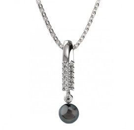 BG zlatý přívěšek 1291s perlou Bílé zlato - 585 Bílý kubický zirkon