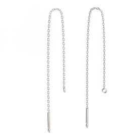 BG zlatý závěs - řetízek náušnice /RET Bílé zlato - 585