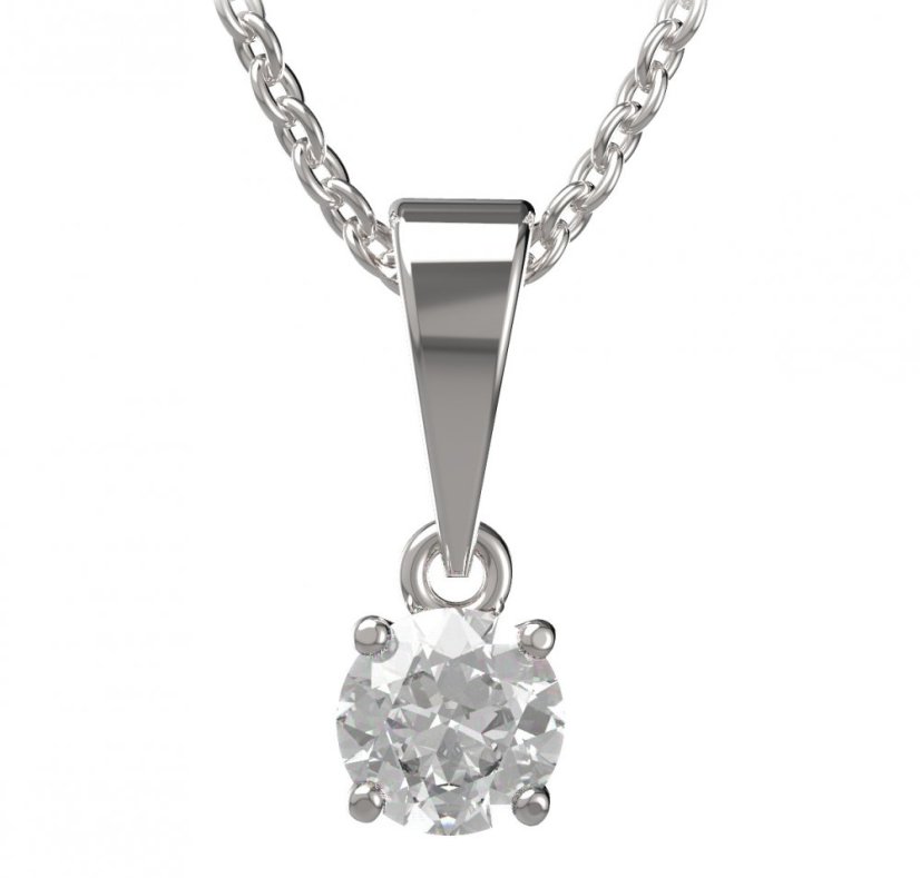 BG zlatý přívěšek  726 Bílé zlato - 585 Diamant