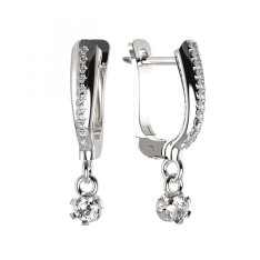 BG zlaté náušnice 553 Bílé zlato - 585 Diamant
