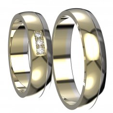 BG zlatý snubní prsten SN12