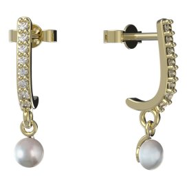 BeKid dětské náušnice 1290 s perlou Žluté zlato - 585