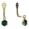 BeKid Gold earrings components I4 - Metal: Yellow gold 585, Stone: Red cubic zircon