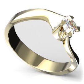 BG zlatý prstýnek 781 Žluté zlato - 585 Diamant