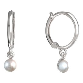 BeKid dětské náušnice 1290 s perlou Bílé zlato - 585