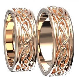 BG zlatý snubní prsten SN02/m Pánský - Růžové zlato 585 (30-90dní)