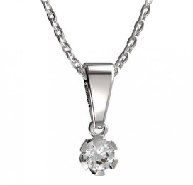 BG zlatý přívěšek 870 Bílé zlato - 585 Diamant