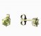 BeKid dětské náušnice 1294 - Zapínání: Kruhy 12 mm, Kov: Bílé zlato 585, Kámen: Zelený kubický zirkon