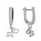 BeKid, Gold kids earrings -1159 - Switching on: Chain 9 cm, Metal: White gold 585, Stone: White cubic zircon