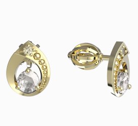 BeKid dětské náušnice 1242-3,5 Žluté zlato - 585 Diamant