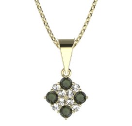 BG přívěšek 317 Žluté zlato - 585 Vltavín a  kubický zirkon