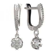 BG zlaté náušnice 872 Bílé zlato - 585 Diamant