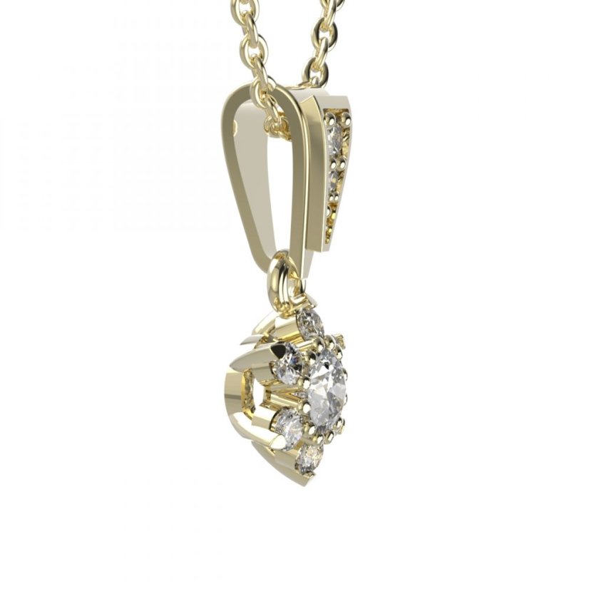 BG zlatý přívěšek s diamanty 978 Růžové zlato 585 (30-90dní) Diamant lab-grown