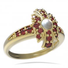 BG prsten s přírodní perlou 537-J