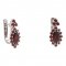 BG earring oval 504-87 - Metal: Silver 925 - rhodium, Stone: Garnet