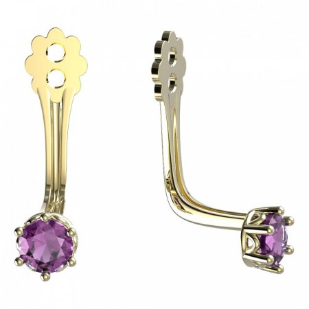 BeKid Gold earrings components 3 - Metal: White gold 585, Stone: Pink cubic zircon
