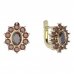BG earring oval 018-07 - Metal: Silver 925 - rhodium, Stone: Garnet