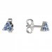 BeKid, Gold kids earrings -773 - Switching on: Puzeta, Metal: White gold 585, Stone: Light blue cubic zircon